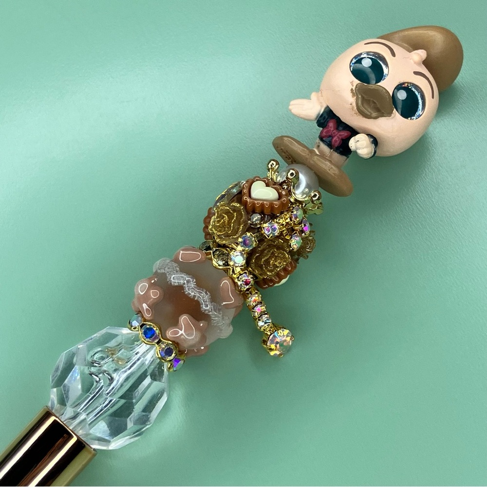 Doorables Donald Duck Repurposed Glam Handmade Beaded Pen